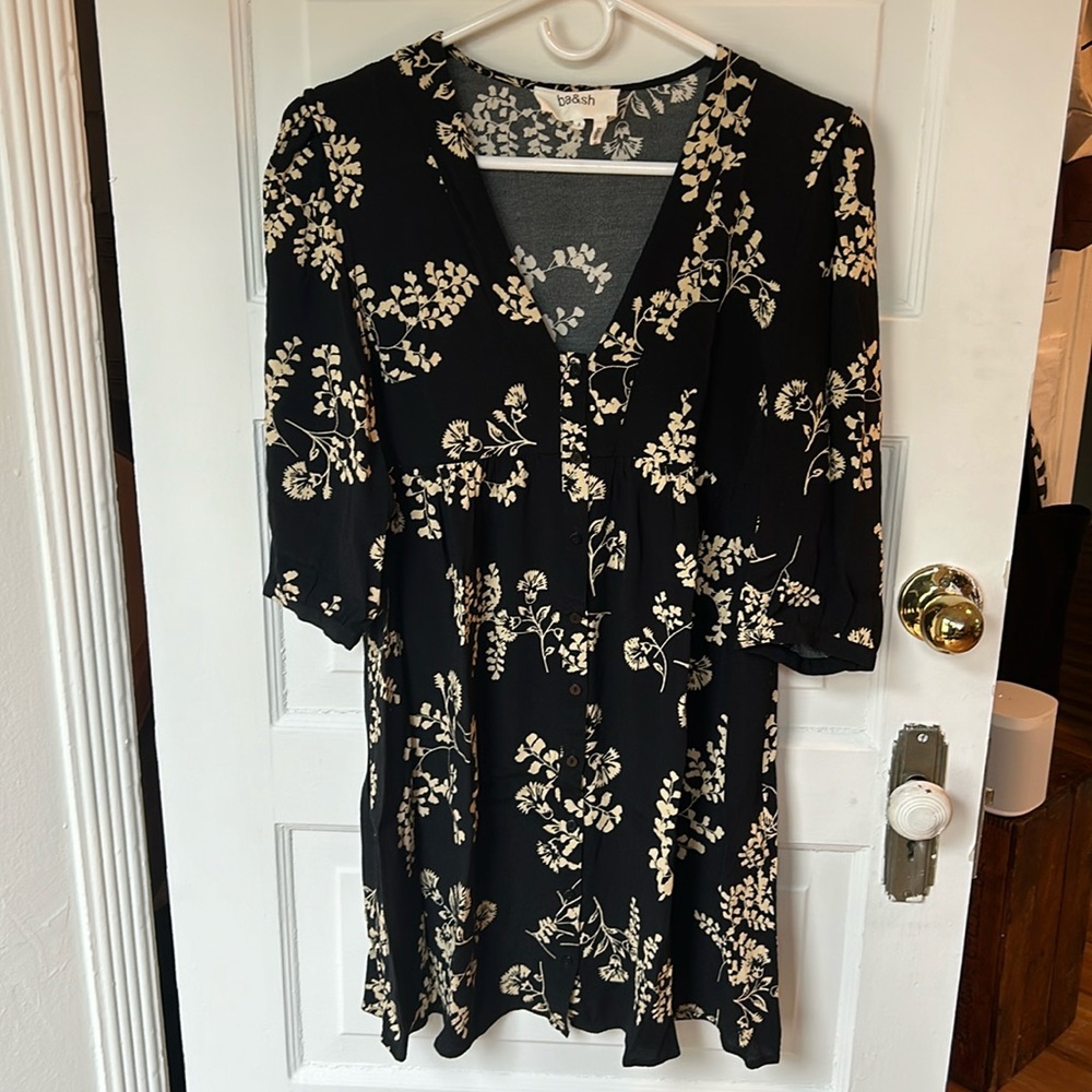 BA&SH Floral Mini Shift Dress